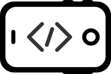 ana hat biçiminde kod kodlama simgesi