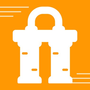 Tek izole edilmiş simgenin vektör illüstrasyonu