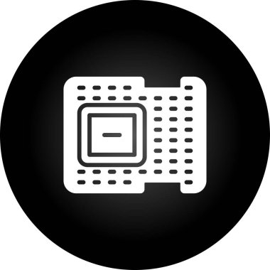 İşlemci web simgesi vektör illüstrasyonu