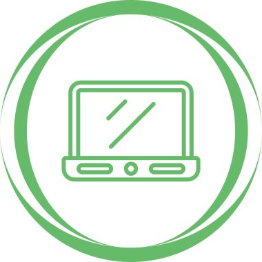 bilgisayar ekranı simgesi. Dizüstü bilgisayarın çizimi.