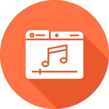 Vektör müzik simgesi illüstrasyonu