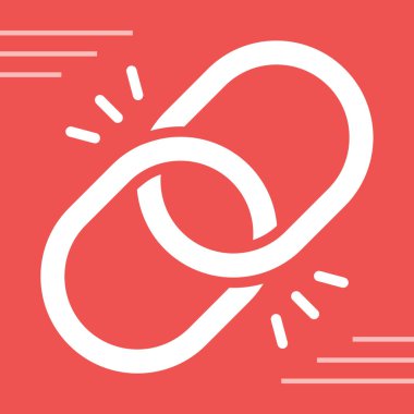 Beyaz çizgi şeker ikonu uzun gölge arkaplan izole. Kırmızı daire düğmesi. vektör