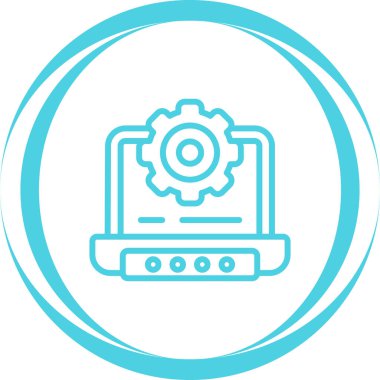 Bilgisayar. Web simgesi basit illüstrasyon