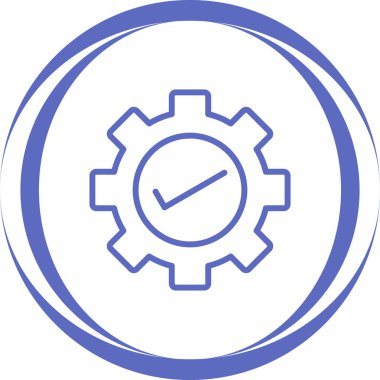 Yuvarlak çerçevede dişli vektör simgesi