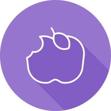 meyve elma simgesi, vektör illüstrasyonu