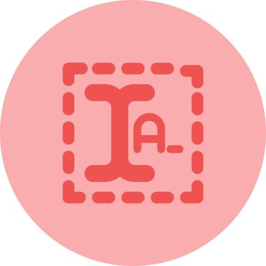 Bir harf simgesinin vektör illüstrasyonu