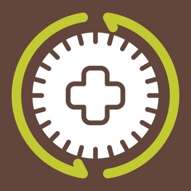 Hastane yuvarlak vektör simgesi