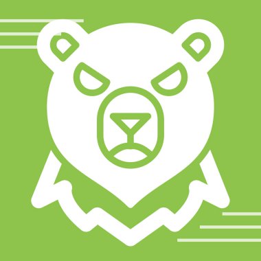 Ayı simgesinin vektör illüstrasyonu