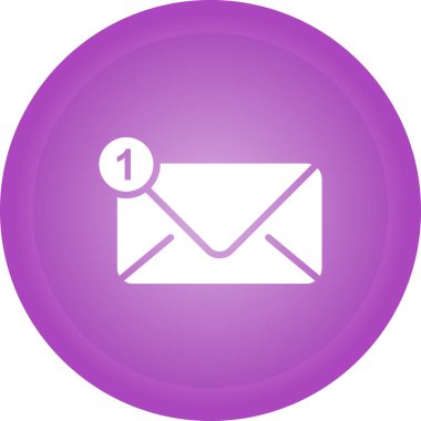 E- posta Glyph Çember Vektör Simgesi Tasarımı