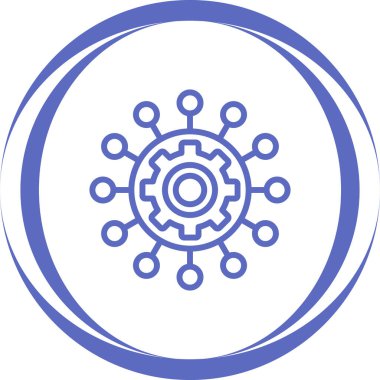 dişli simgesinin vektör illüstrasyonu