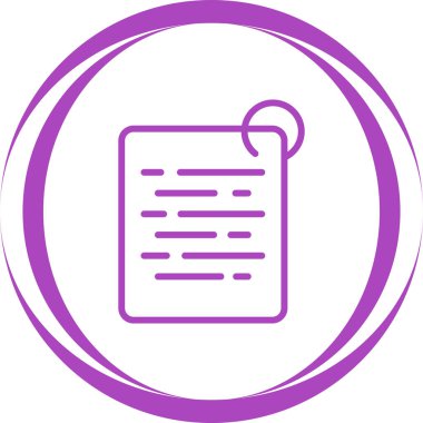 Belge simgesinin vektör illüstrasyonu