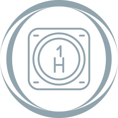 Hidrojen kimyasal element simgesi, basit satır biçimi