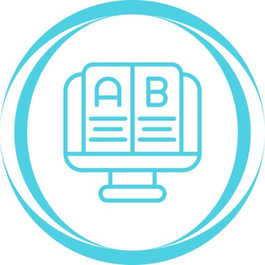 Bir b simgesinin vektör illüstrasyonu