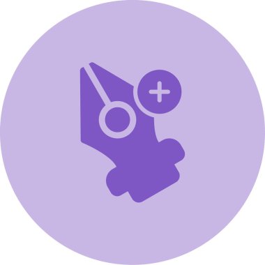 Mor ve mor renkli bir ikonun vektör çizimi