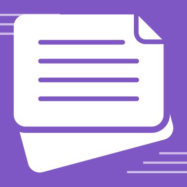 Soyut arkaplanda belge simgesi izole edildi