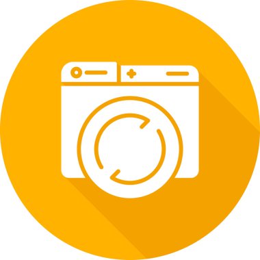 çamaşırhane ikonu vektör illüstrasyonu