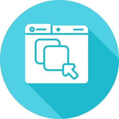 Tarayıcı. Web simgesi vektör illüstrasyonu