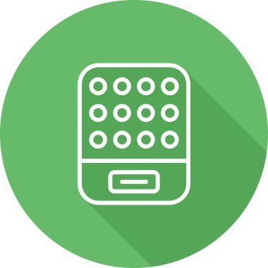 Hesap makinesi simgesi, vektör çizimi, düz tasarım