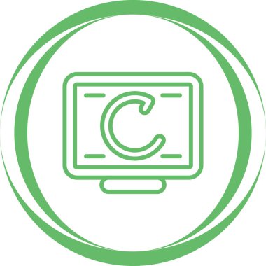 Bilgisayar. Web simgesi basit illüstrasyon