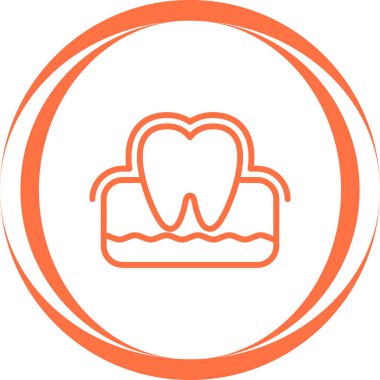 diş simgesi vektör illüstrasyonu