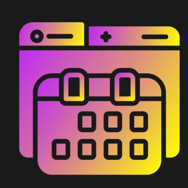 Takvim simgesi soyut olarak izole edildi