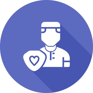 kalp doktoru web simgesi, basit vektör illüstrasyonu