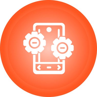 Mobil simgenin vektör illüstrasyonu