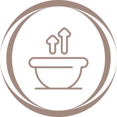 Banyo simgesinin vektör illüstrasyonu