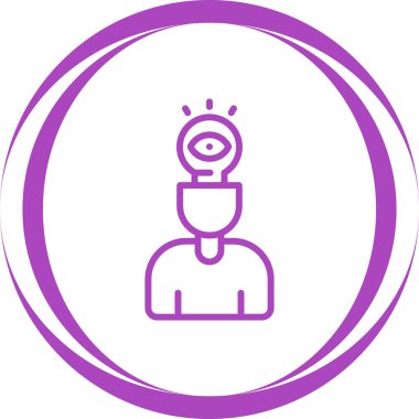 Elinde büyüteç olan bir kadının vektör çizimi