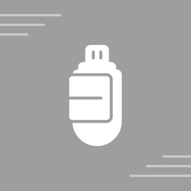usb flash diskinin basit vektör simgesi