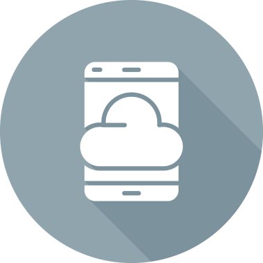 Bulut hesaplama düz vektör simgesi