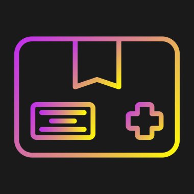 Metni olan bir kredi kartı ile renk gradyanı simgesi