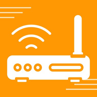 wifi router simgesi web basit illüstrasyonuName