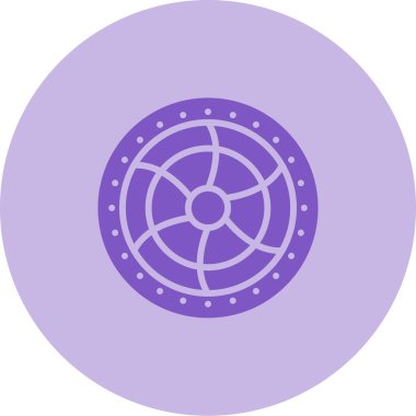 Mor bir gezegenin vektör çizimi