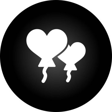 Kalp ikonu. Vektör çizimi. düz tasarım biçimi.