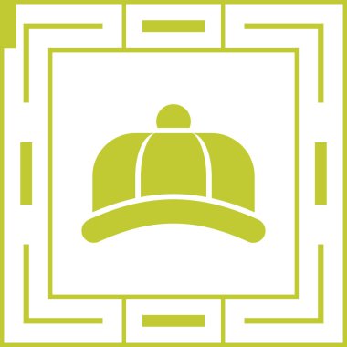 Bir şapka simgesinin vektör illüstrasyonu