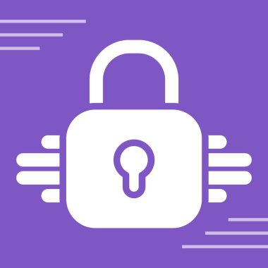 Soyut arkaplanda kilit vektör simgesi izole edildi. Web tasarımı, kullanıcı arayüzü, grafik tasarımı için kilit işareti