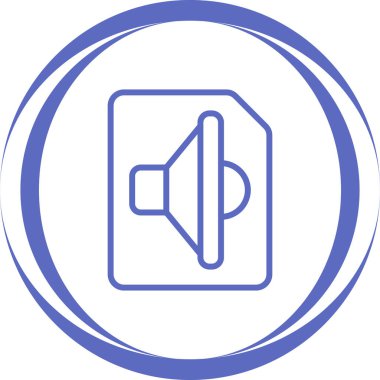 ses oynatıcı simgesi. Basit resimleme