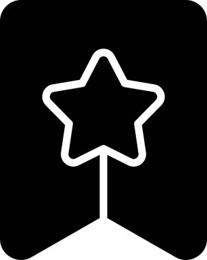 yıldız favori simgesi, basit siyah tasarım