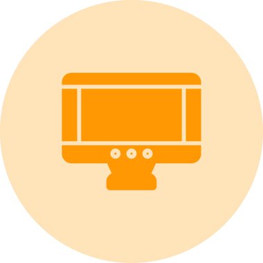 monitör simgesini, basit vektör çizim