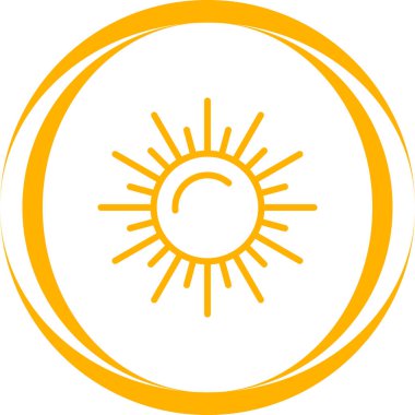 Moda tarzında izole edilmiş güneş simgesi