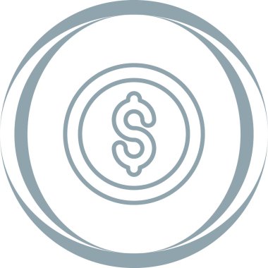 Bozuk para dolar vektör simgesi