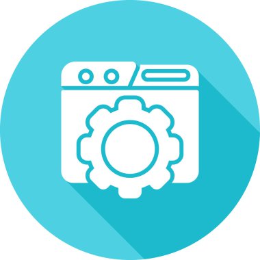 Çamaşırhane makine vektör simgesi