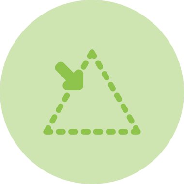 Yeşil ve siyah daire simgesinin vektör çizimi