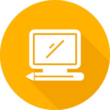 Masaüstü Bilgisayar Web simgesi vektör çizimi