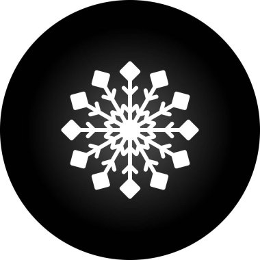 Kar Tanesi simgesi, vektör illüstrasyonu