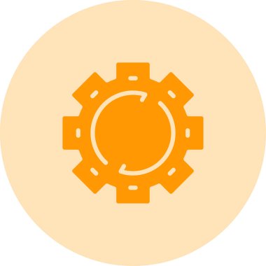 Modern dişli simgesinin vektör çizimi