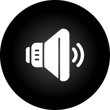 Ses simgesi. Web için basit bir müzik vektör simgesi çizimi