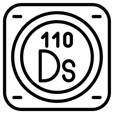 metal kimyasal element simgesi, basit satır biçimi