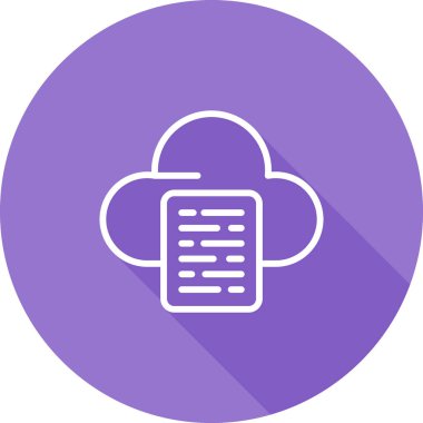 Bulut simgesi vektör illüstrasyonu